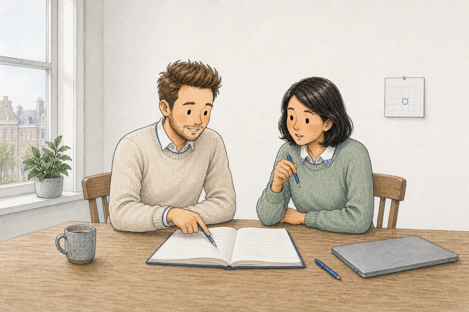 Writing illustration